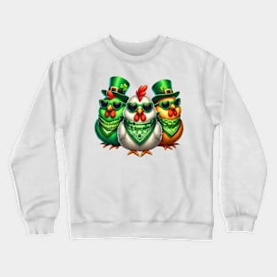St Patricks Day Trio of Turkeys Crewneck Sweatshirt